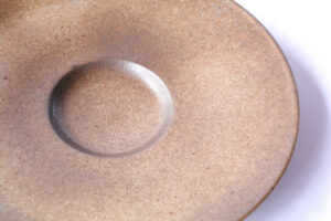 リゾット皿[29cm]マンガン結晶釉、城島瓦での焼成