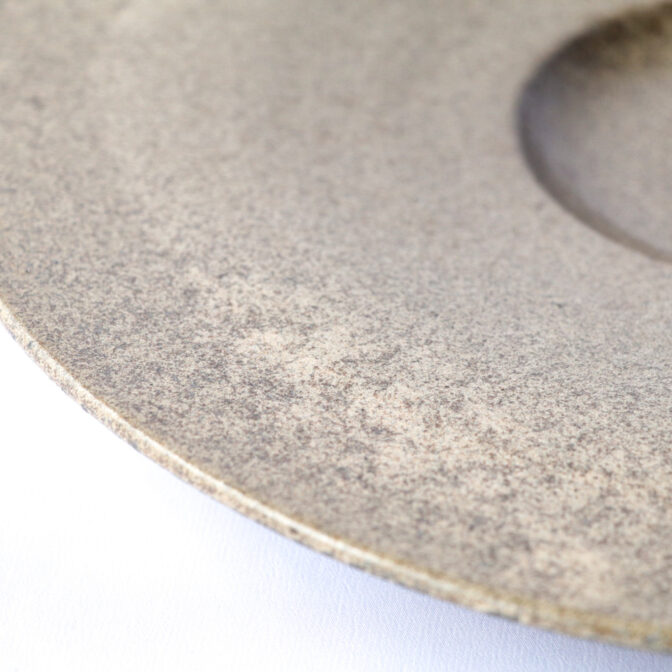 リゾット皿[29cm]マンガン結晶釉、城島瓦での焼成