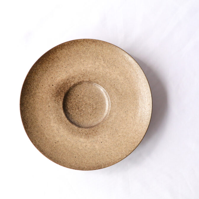 リゾット皿[29cm]マンガン結晶釉、城島瓦での焼成