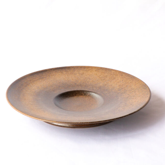 リゾット皿[29cm]マンガン結晶釉