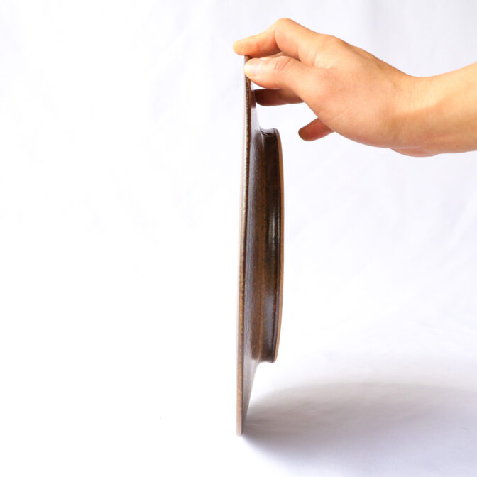 リゾット皿[29cm]マンガン結晶釉