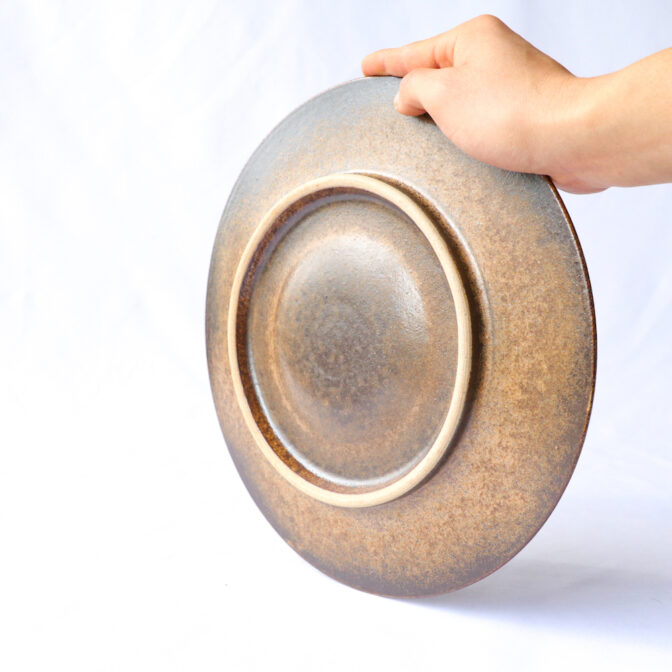 リゾット皿[29cm]マンガン結晶釉