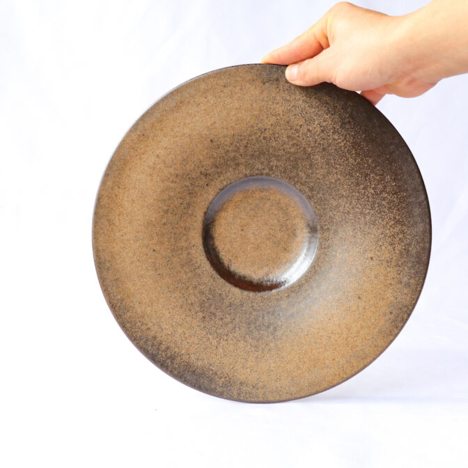 リゾット皿[29cm]マンガン結晶釉